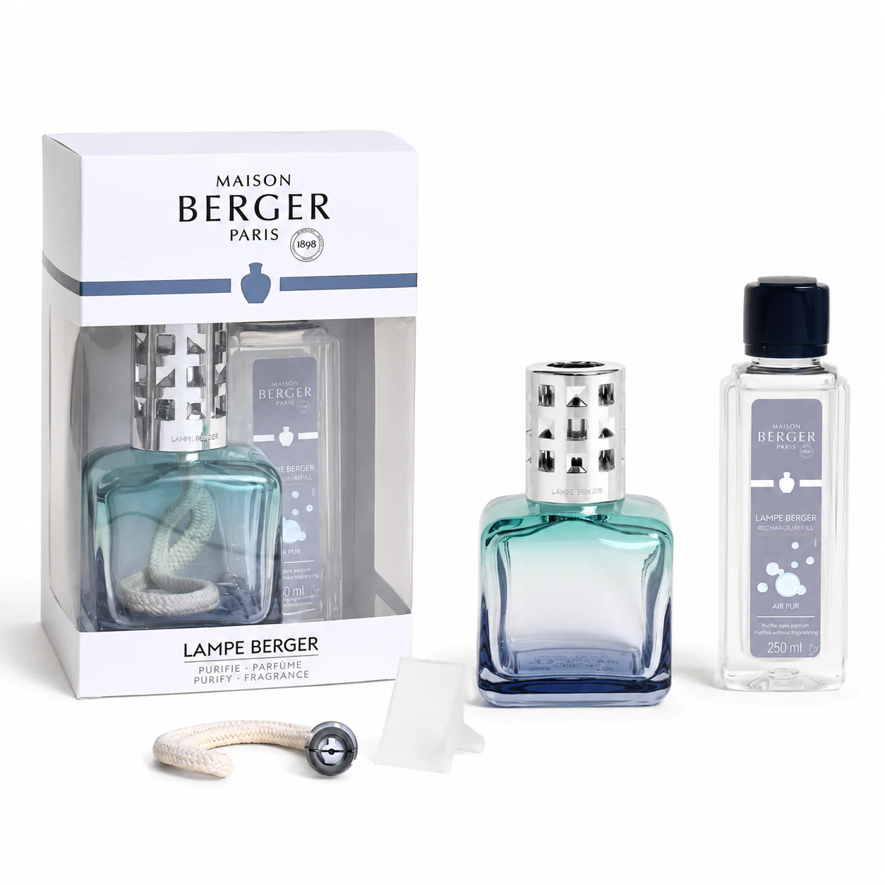 ICE CUBE Green and Turquoise Ombre Lampe Gift Set by Maison Berger - Image 2