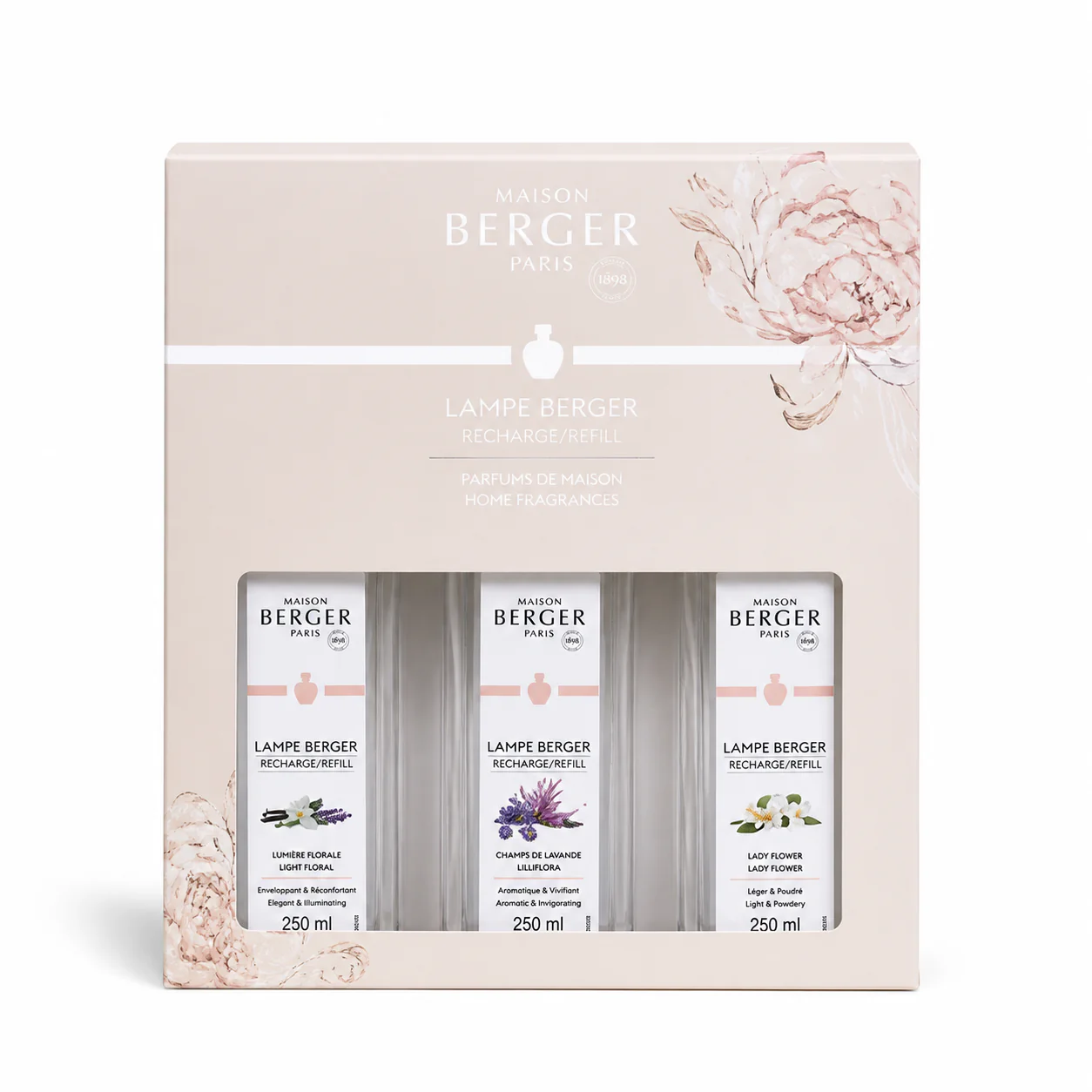 Ophelia Floral Trio Pack Sampler Sizes - Lampe Maison Berger Fragrance - 750 Ml - Image 2